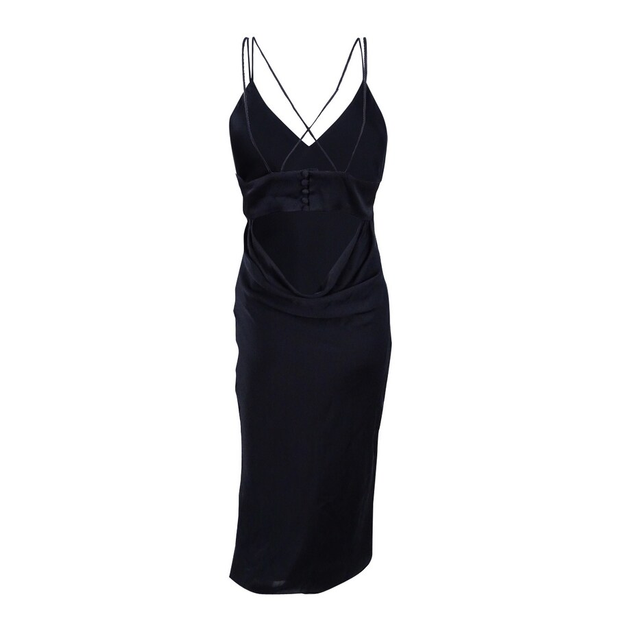 Shop Fame And Partners Women S Criss Cross Slip Dress Black