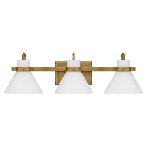 Regency 3-Light Weathered Brass Vanity Light
