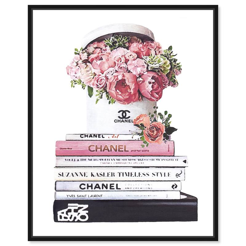 Doll Memories - Roses upon Books Canvas by Art Remedy - Black - 24" x 30"