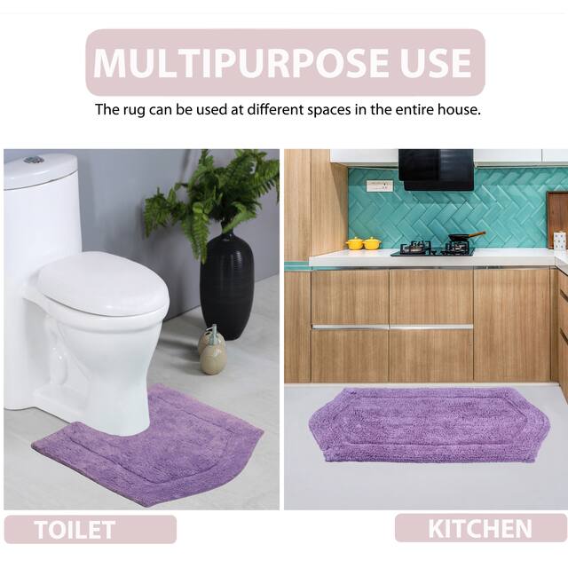 Home Weavers Waterford Collection 5 Piece Genuine Cotton Bath Rugs Set