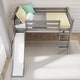 preview thumbnail 17 of 38, Max and Lily Classic Twin-Size Low Loft with Easy Slide