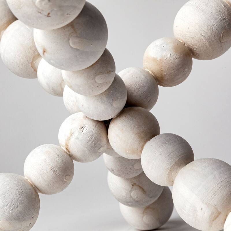 Carrollton Off-White Solid Wood Ball Jack