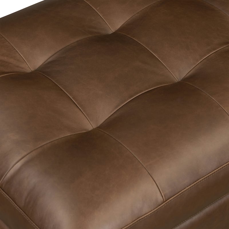 Poly & Bark Napa Ottoman - Full Grain Genuine Italian Leather