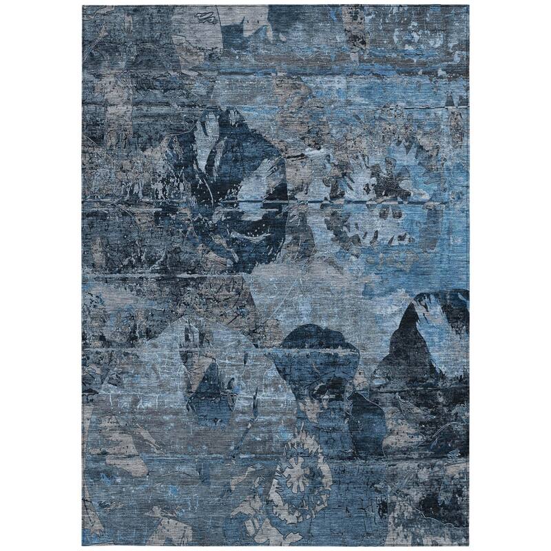 Lato Modern Art-Inspired Weather Resistant Classic Meets Modern Runner Outdoor Rug