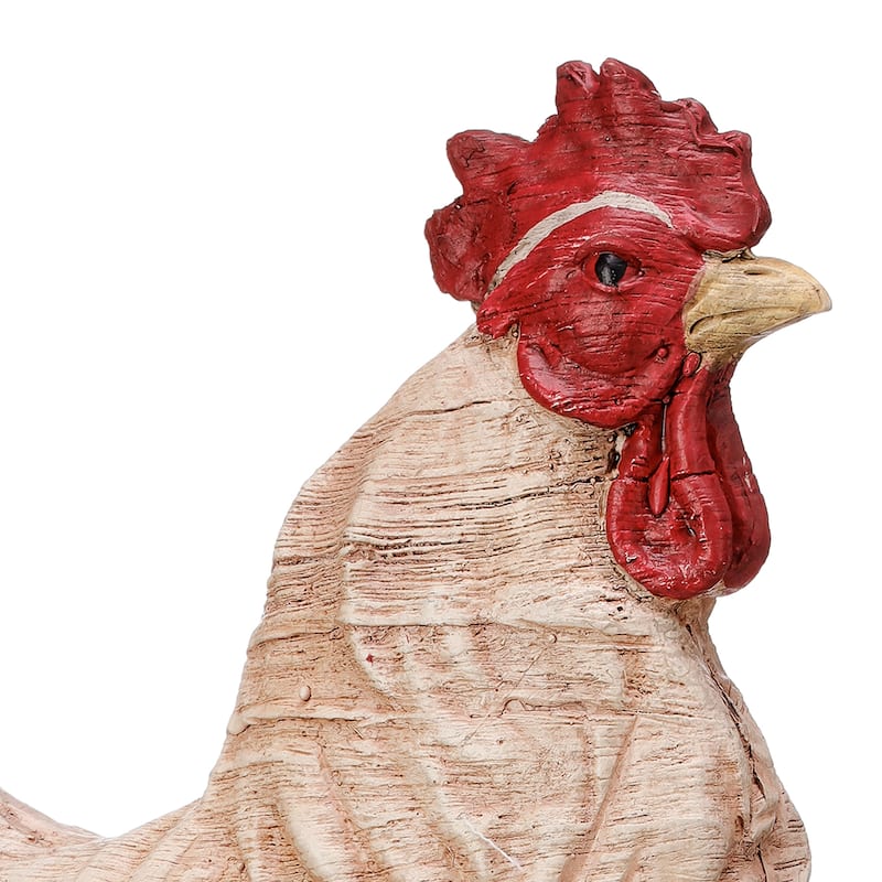Resin 'Carved' Rooster 10" - 10