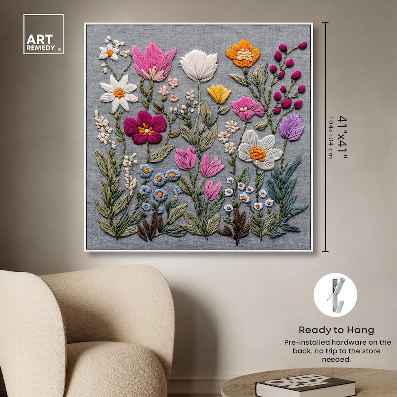Fabric Flora Canvas by Art Remedy