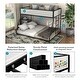 preview thumbnail 6 of 12, Furniture of America Jackson Modern Black Metal Twin over Full Bunk bed with Reversible Ladder