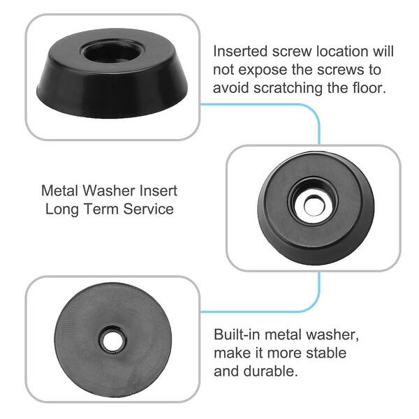 4x Rubber Bumpers Embedded Washer Feet Pad Instrument Speaker HolderODBB