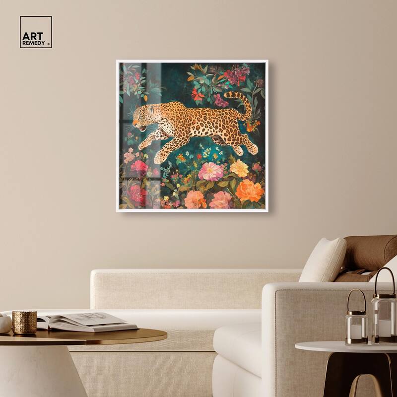 Tigers and Blooms Shadowbox by Art Remedy