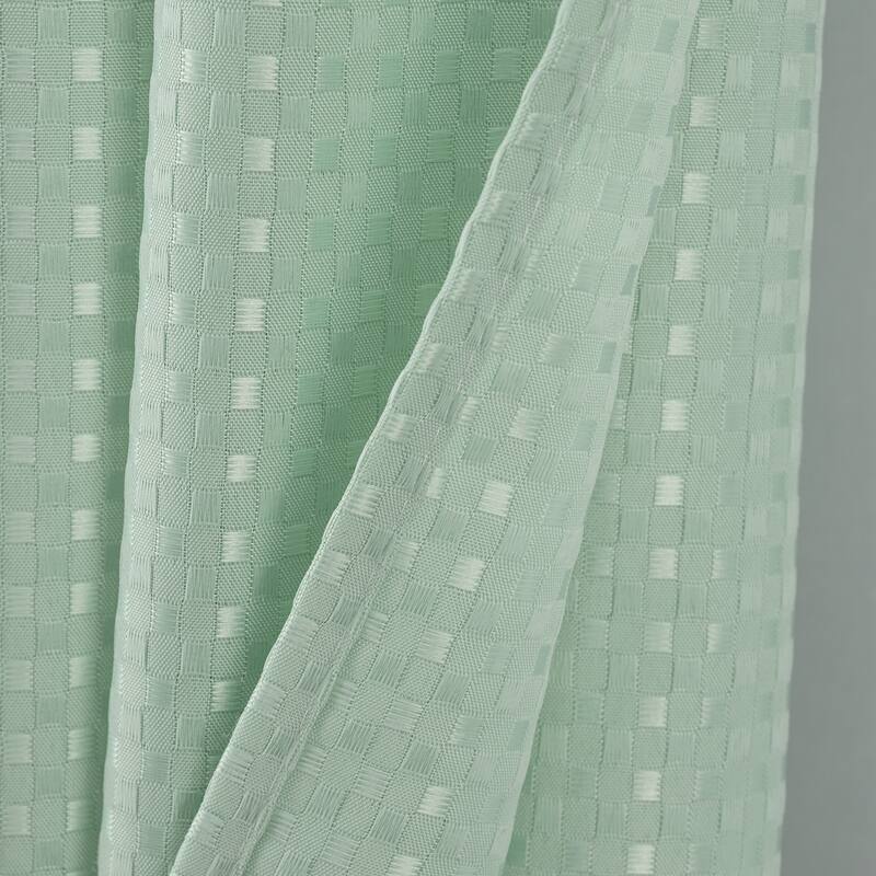 Bento Waffle Jacquard Shower Curtain