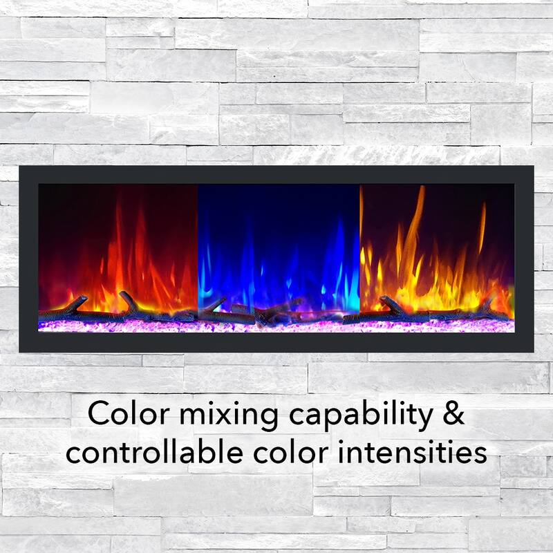 Dynasty Cascade 64-inch Smart Control Electric Fireplace - 64.5