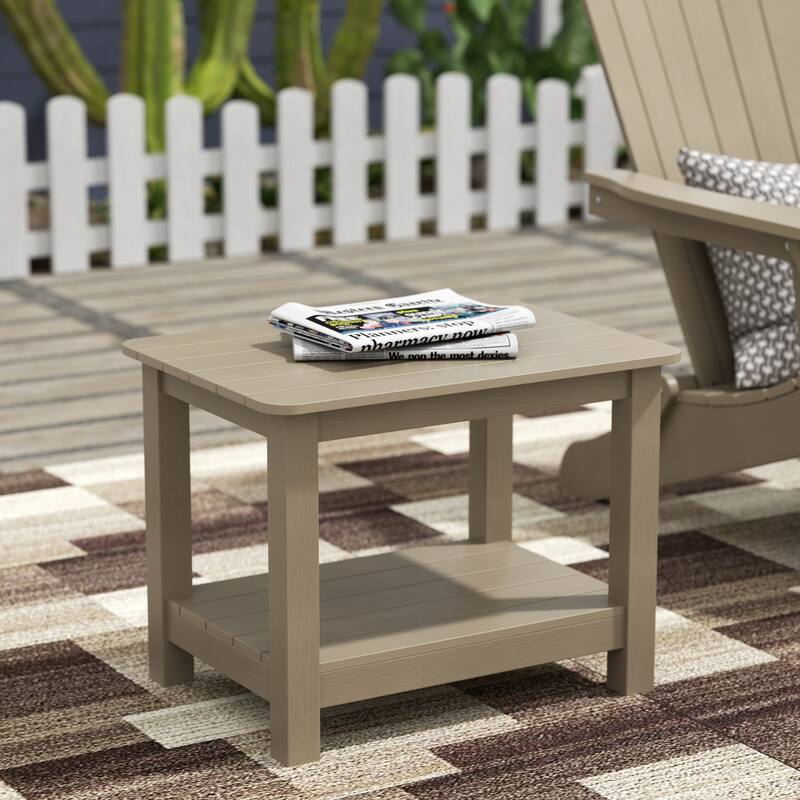 Vineyard HIPS Eco-Friendly Outdoor Modern Square All Weather Side Table