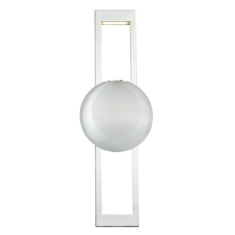 1 Light LED Wall Sconce in Polished Nickel Finish with Contemporary Flush Mount Design for Bedroom or Hallway - 18