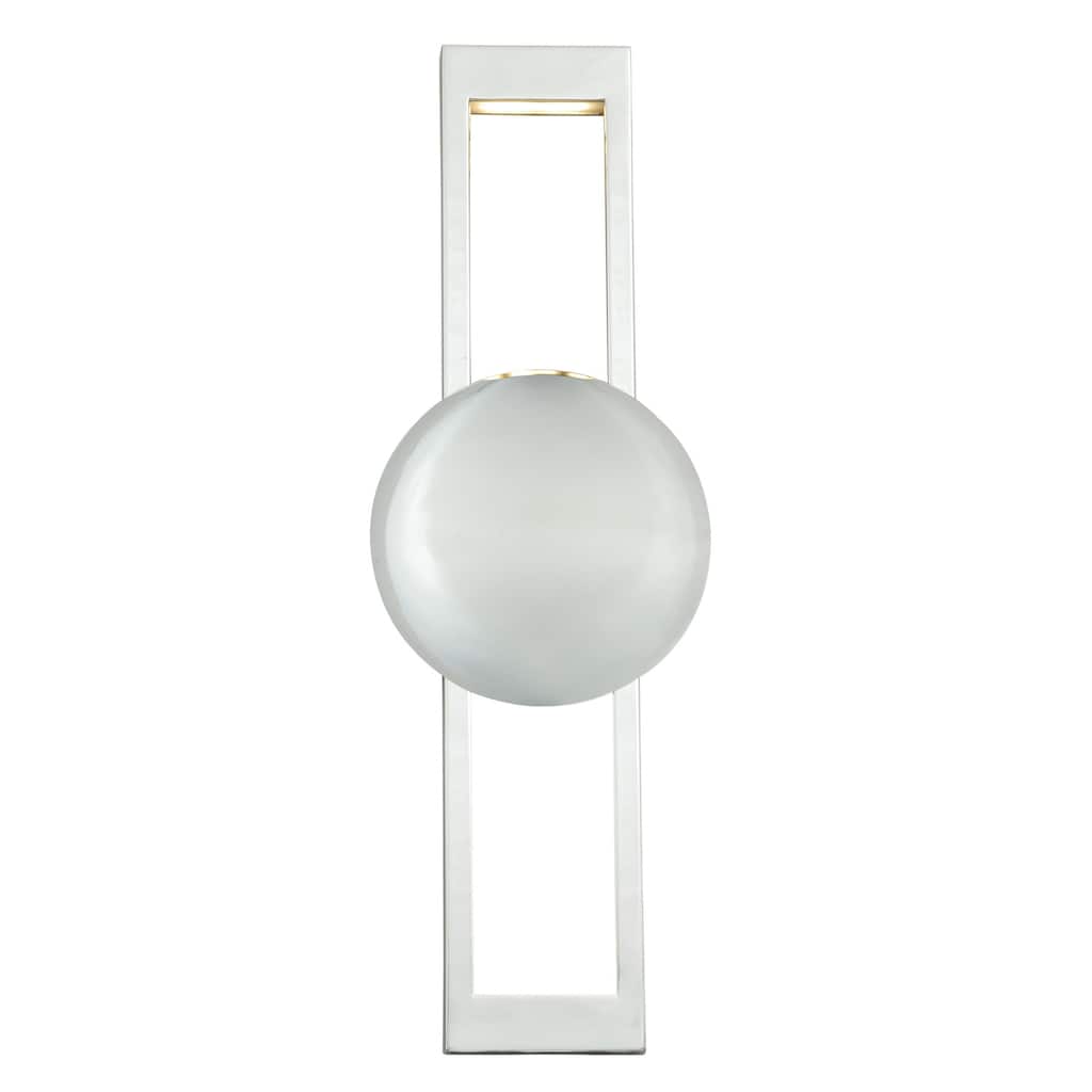 1 Light LED Wall Sconce in Polished Nickel Finish with Contemporary Flush Mount Design for Bedroom or Hallway - 18