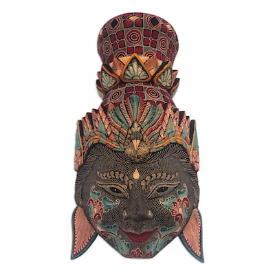 Novica Handmade Powerful Rama Wood Mask