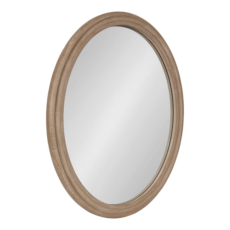 Kate and Laurel Mansell Oval Framed Wall Mirror - 24x30 - Brown