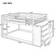 preview thumbnail 13 of 48, Floor Bunk Bed with Movable Storage Cabinet, Include 4 Storage Drawers and 3 Shelves, Solid Wood Bunkbeds Frame for Kids Teens