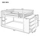 preview thumbnail 13 of 48, Floor Bunk Bed with Movable Storage Cabinet, Solid Wood Bunkbeds Frame