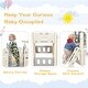 preview thumbnail 12 of 49, Freestanding Castle Climbing Playset with Slide, Tunnel, Ring Toss, and Basketball Hoop - Toy Storage Organizer for Kids