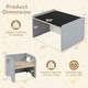 preview thumbnail 3 of 18, Costway 3 PCS Kids Table and Chair Set, Space-saving Toddler Table and