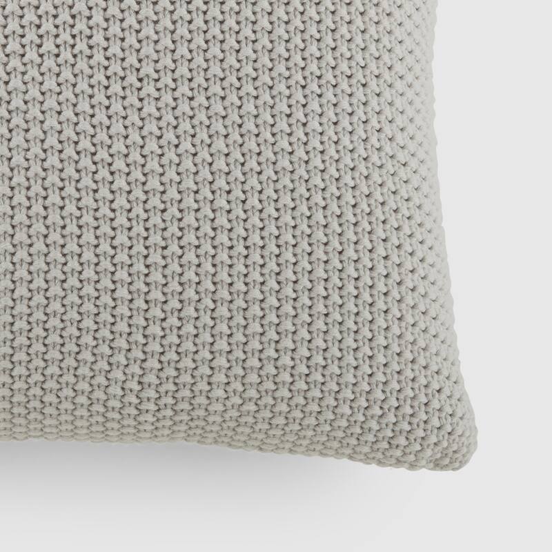 Seed Stitch Knit Acrylic Decor Throw Pillow