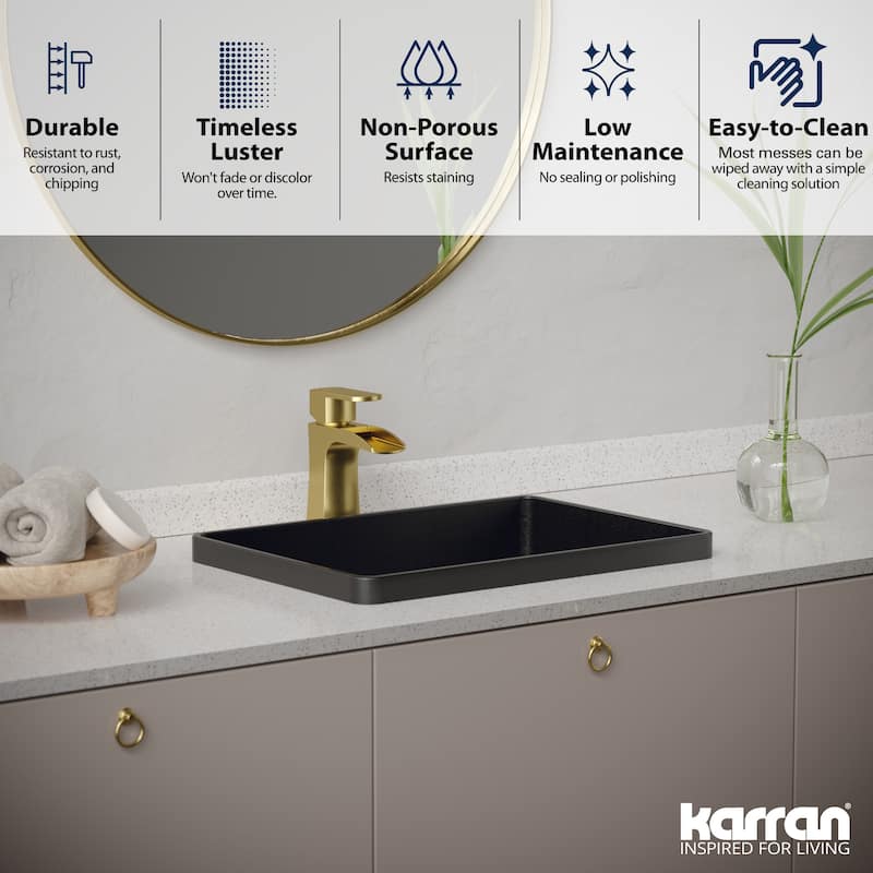 Karran Cinox Stainless Steel Rectangular Drop In Sink
