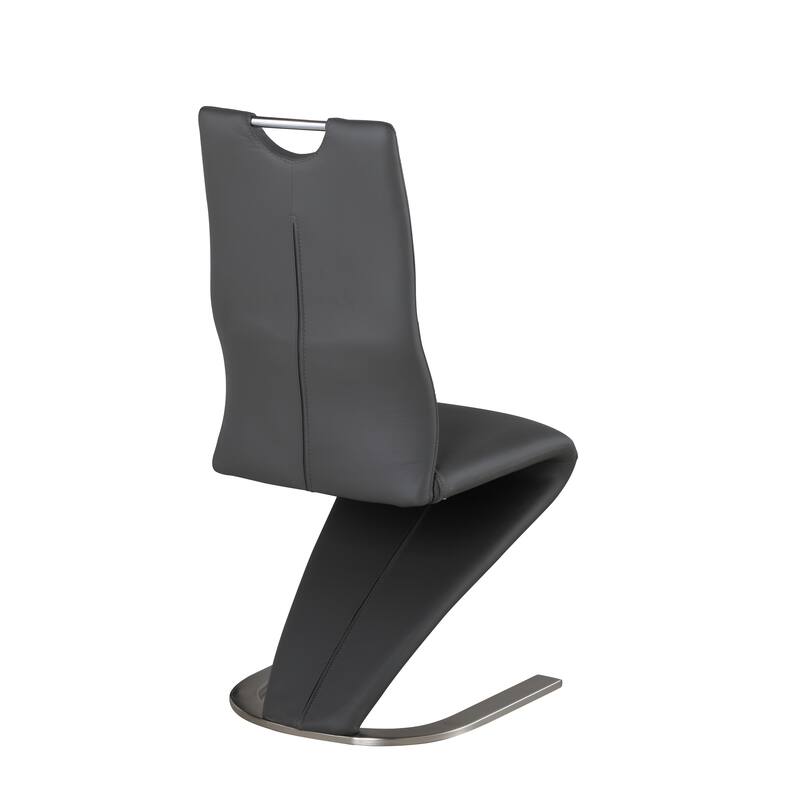 Somette Sully Contemporary Handle Back Side Chair in Gray, Set of 2