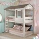 preview thumbnail 2 of 12, Rustic Twin Over Twin Bunk Bed with Built-in Ladder ,Guardrails