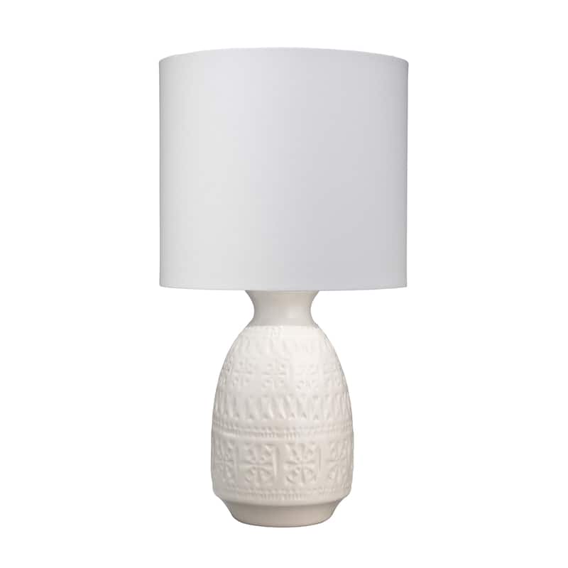 Alden Décor Lana Ceramic Table Lamp, Blue - White
