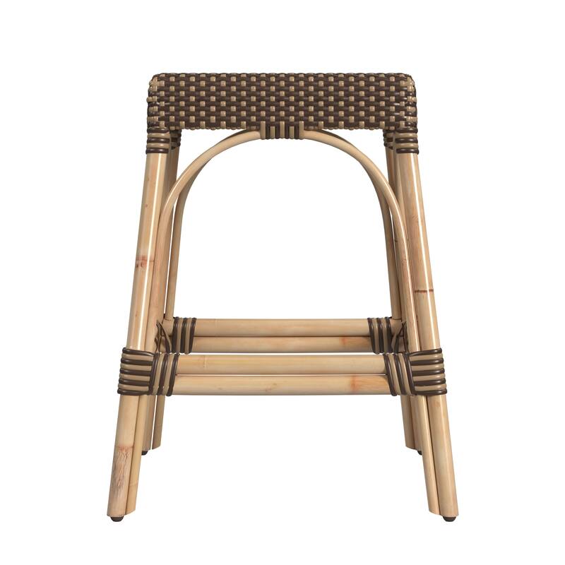 Robias 24.5" Rattan Rectangular Counter Stool