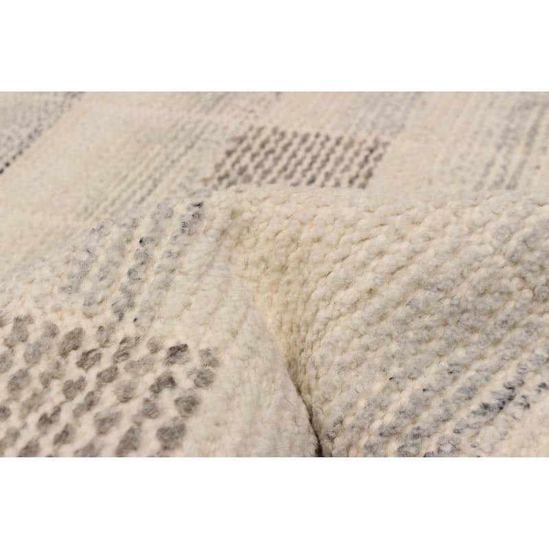 ECARPETGALLERY Hand-knotted Tangier Cream Wool Rug - 5'4 x 7'9