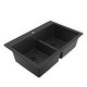 preview thumbnail 30 of 53, Karran Top Mount Double Equal Bowl Quartz Kitchen Sink - 33" x 22" x 9" - 33" x 22" x 9"