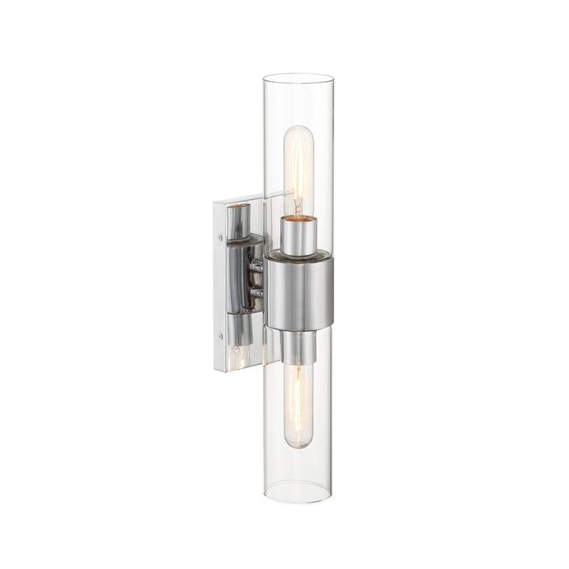 Anton 17.5 in. 2-Light Chrome Transitional Wall Sconce Light