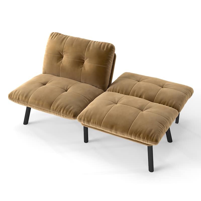 Convertible Folding Modern Sofa Bed, Back-Adjustable Sofa