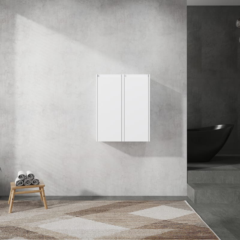 GDFStudio 12" Bathroom Wall-Mounted Side Cabinet with Soft Close Doors - 11.81" x 9.81" x 59.00"