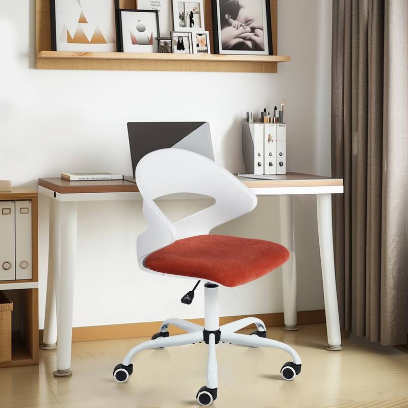 Homy Casa Arched Back Task Chair-Upholstered Seat, Adjustable Height