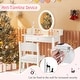 preview thumbnail 20 of 18, Costway Kids Vanity Set with Lighted Mirror Chair 2-Color LED Lighting - See Details