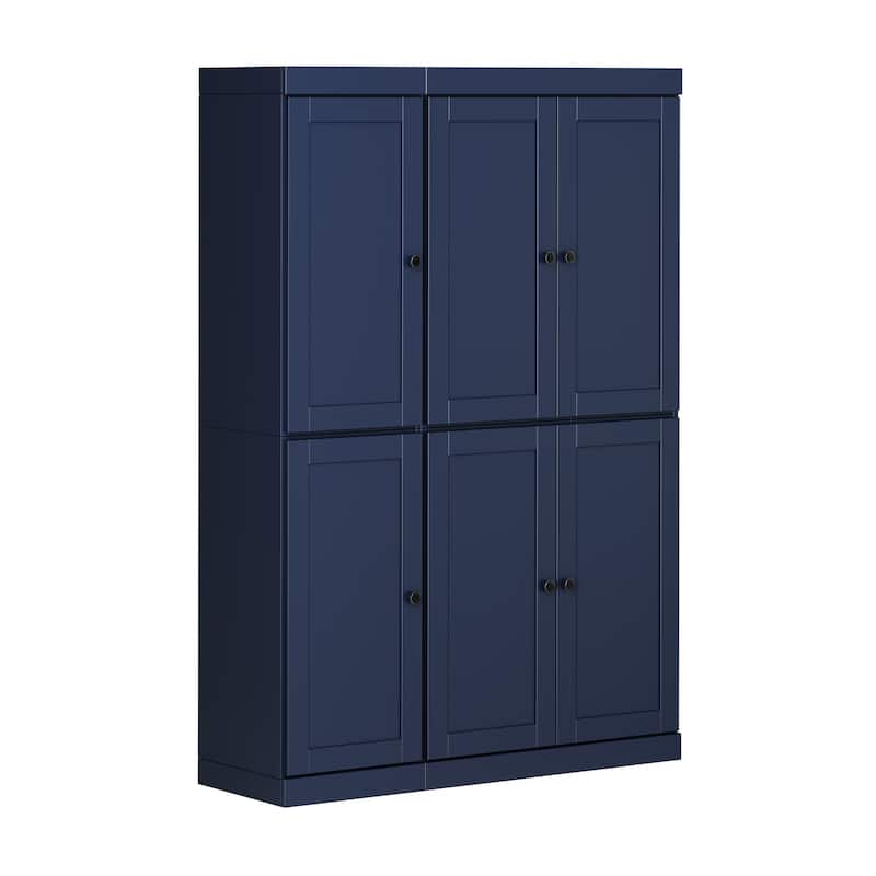 Palace Imports 100% Solid Wood 48.5" Pantry Cabinet with Shaker Doors and Adjustable Shelves