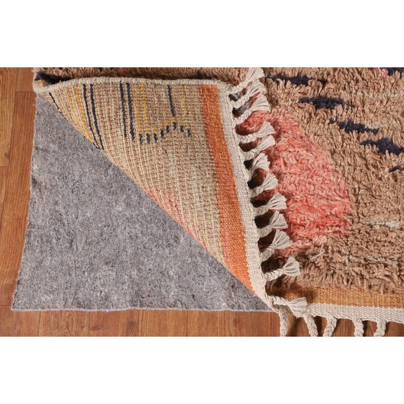 Plush Moroccan Oriental Area Rug Hand-Knotted Wool Carpet - 8'11" x 13'0"