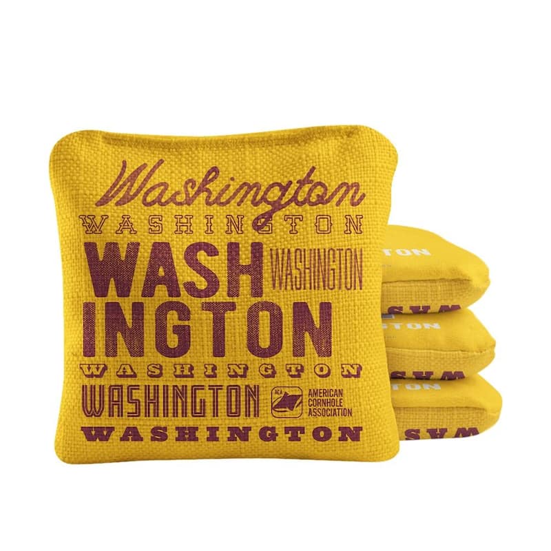 Washington Football Gold Dual Sided Cornhole Bags