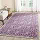 preview thumbnail 11 of 121, SAFAVIEH Handmade Cambridge Myrtis Moroccan Wool Rug 10' x 14' - Purple/Ivory