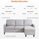 preview thumbnail 56 of 95, Futzca Modern L-shaped Convertible Sectional Sofa w/ Reversible Chaise