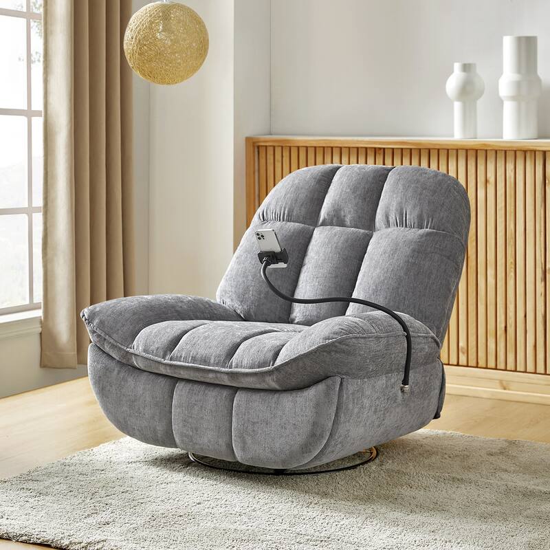 Alina Modern Manual Recliner with A Phone Holder by HULALA HOME