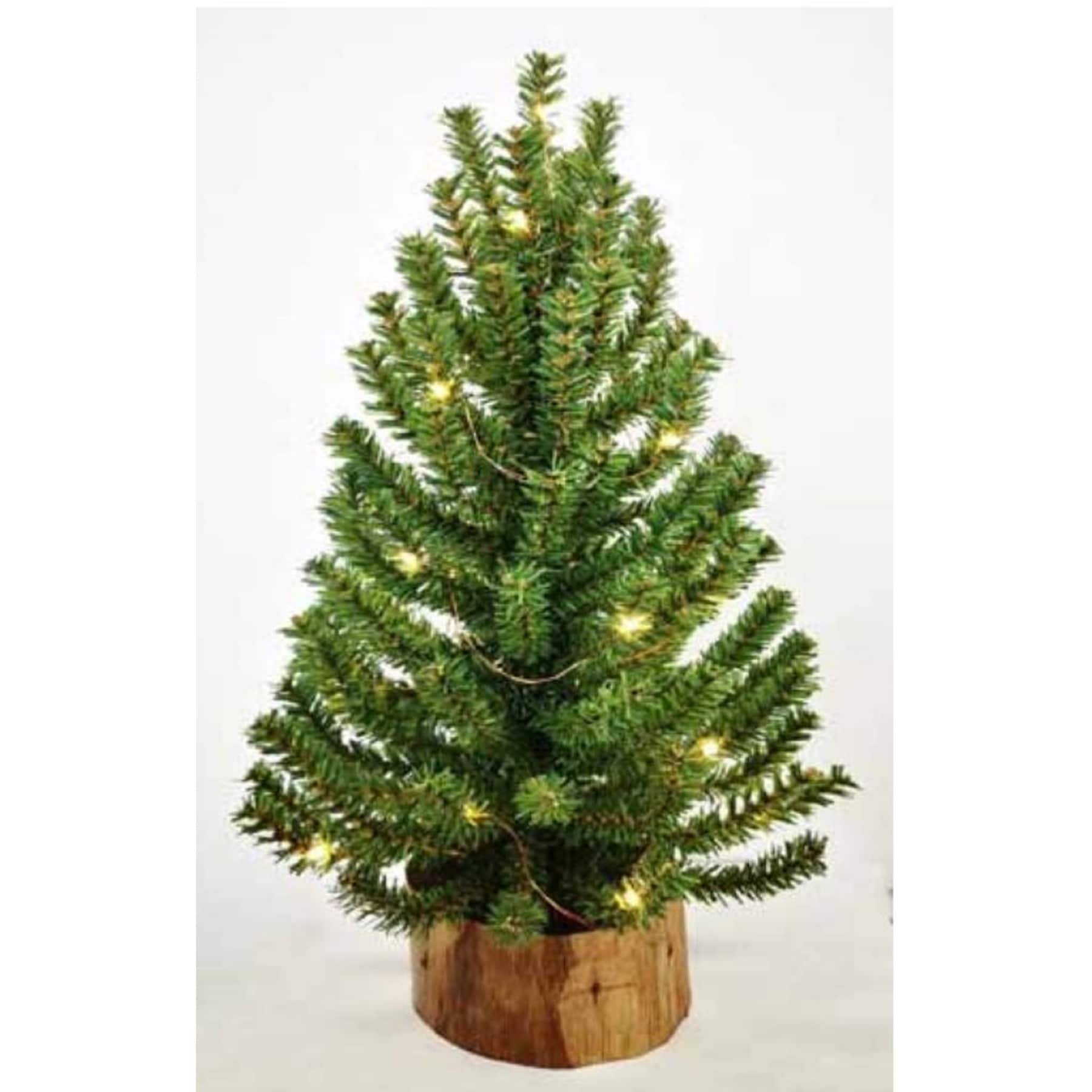 18" Battery Operated LED Warm White Table Top Tree