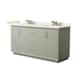 Option Light Green / White Quartz Top / Satin Bronze