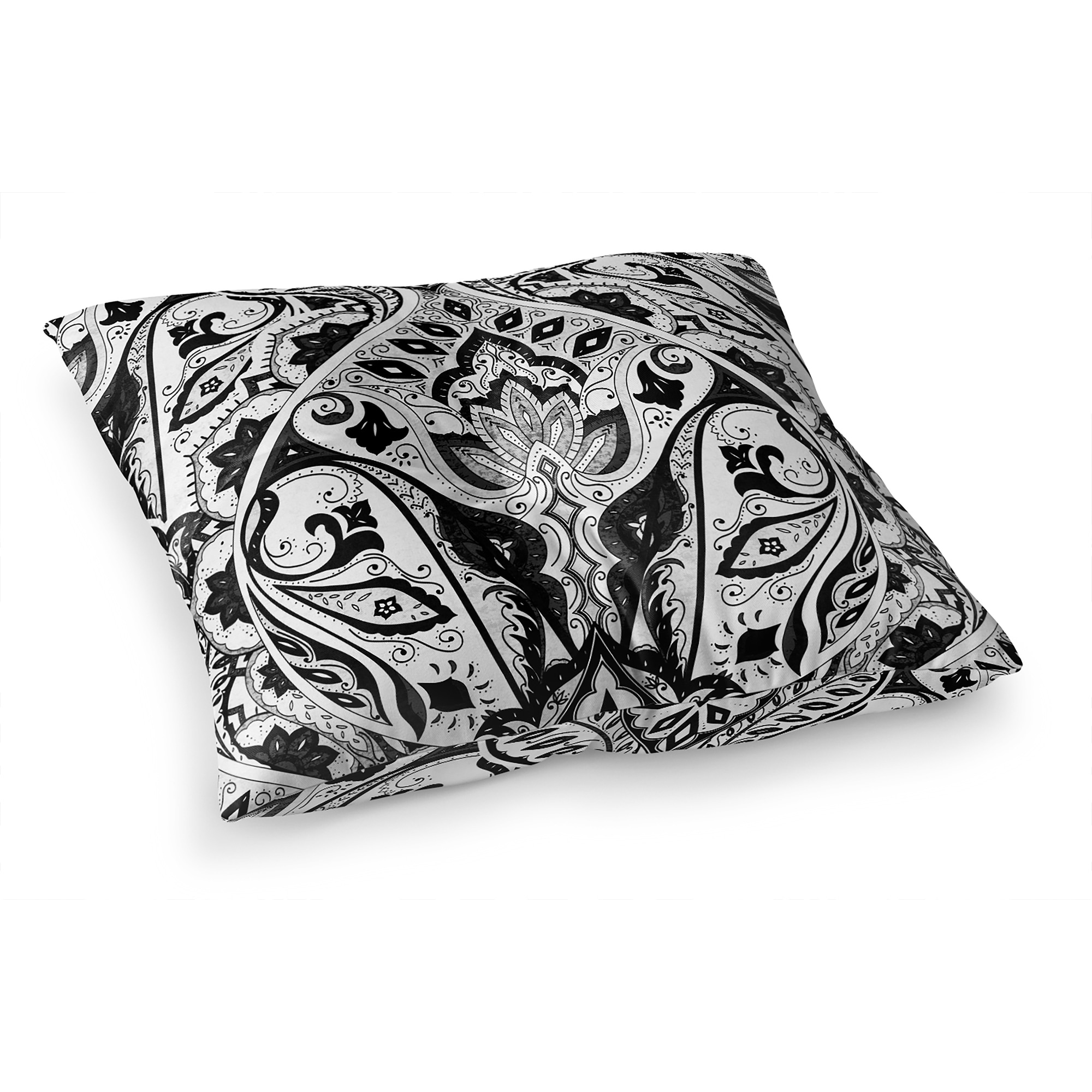 black and white floor pillow