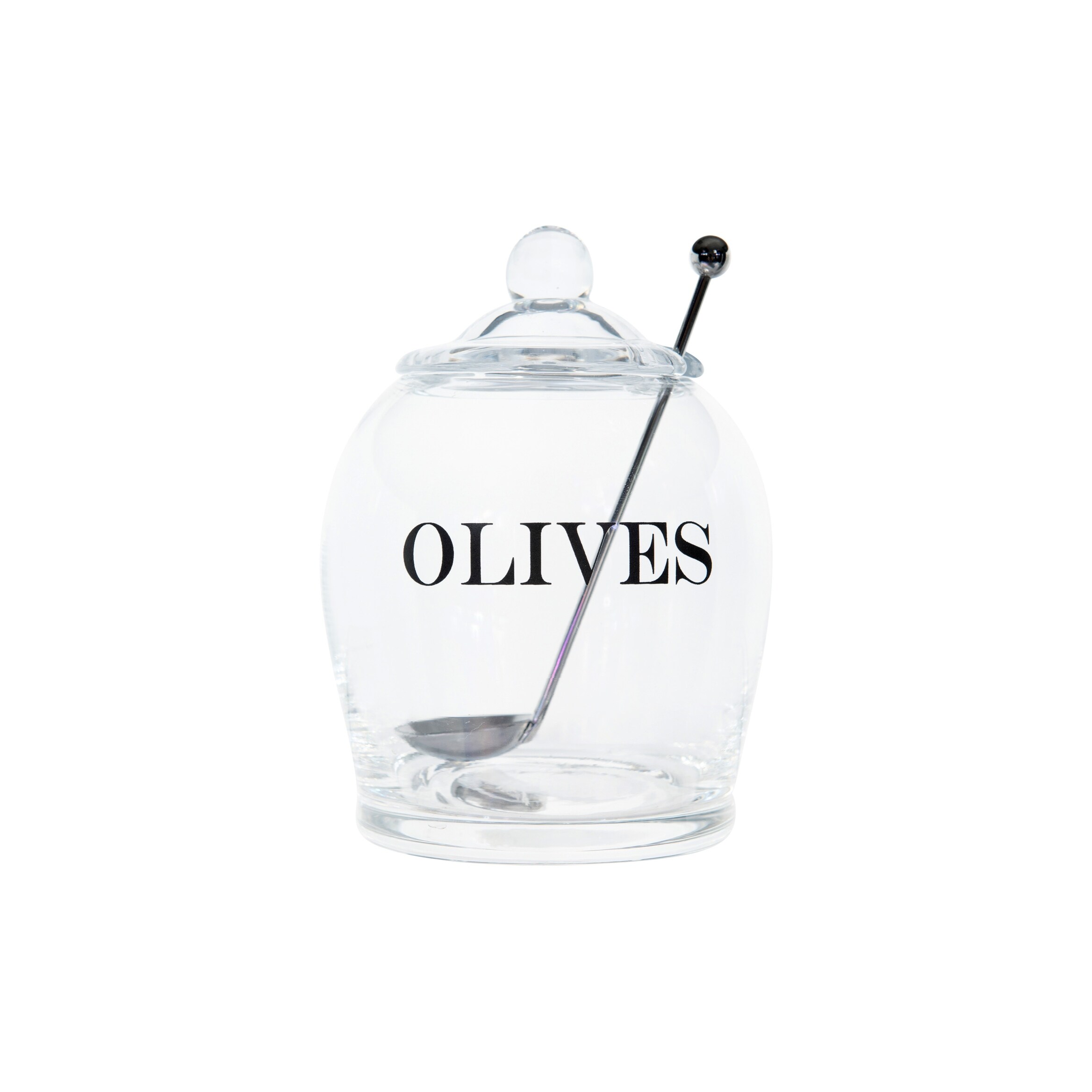 https://ak1.ostkcdn.com/images/products/is/images/direct/5971075bdcfac47f9055b386c040e18c65bfb93b/Clear-Glass-%22OLIVE%22-Jar-with-Lid-%26-Slotted-Stainless-Steel-Spoon-%28Set-of-3-Pieces-including-Lid%29.jpg