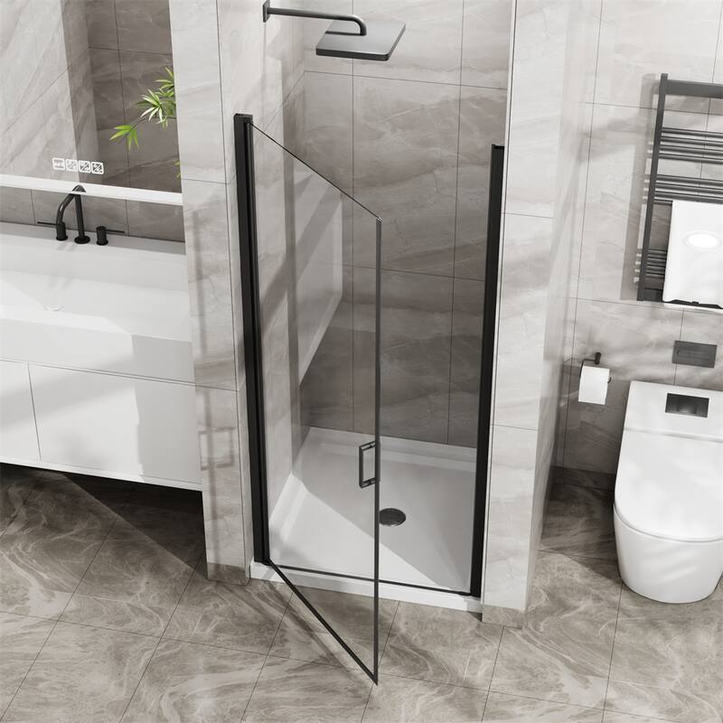 34"x 72" Pivot Shower Door Combo w/35.4" White Acrylic Shower Base