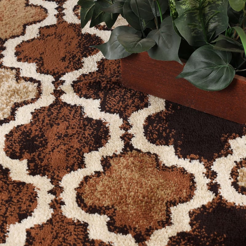 Superior Viking Contemporary Geometric Trellis Indoor Runner or Area Rug