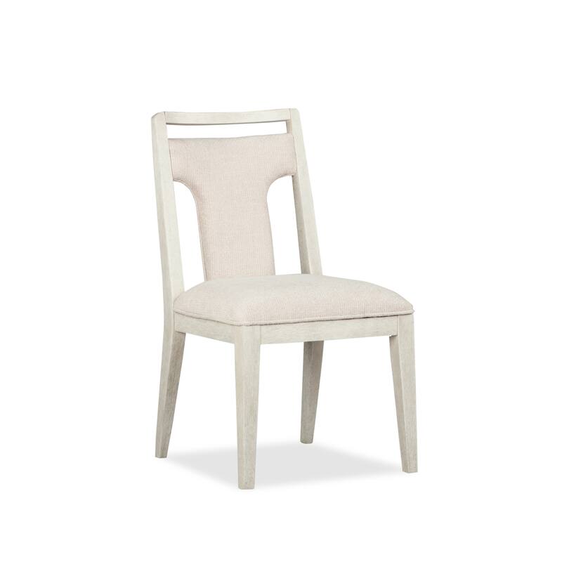 Magnussen Home Lorelei Misty Cloud Upholstered Side Chair Two Pack - 20''W x 23.63''D x 36''H - 20''W x 23.63''D x 36''H - Set of 2 - Misty Cloud - Dining Height